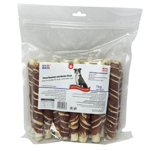 פט קווין עצם עור ממולא עם ברווז משויש 1 ק"ג