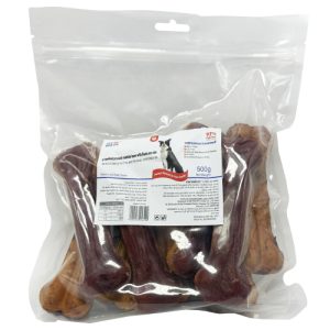 פט קווין עצם עור גולמי מעושן עם בוורז 500 גרם