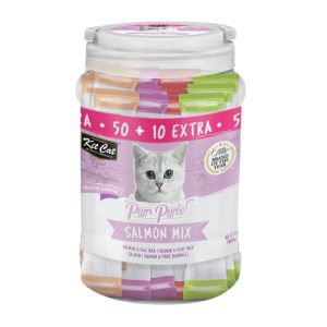 קיט קט שלוקים לחתולים צנצנת מיקס סלמון 60 יח 900 גרם