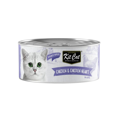 קיט קט שימור עוף ולבבות עוף 80 גרם