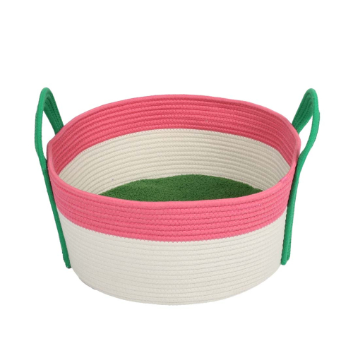 סל בינג' לחתול קוקו ורוד ירוק ( 20*44*44 ס"מ)