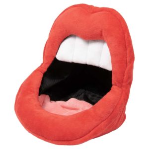 צעצוע לכלבים רך אדום שמח ועצבני בצורת שפתיים 18*18*17 ס"מ