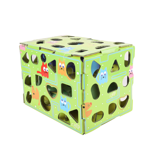 צעצוע חשיבה לחתולים פאזל עם פרווה