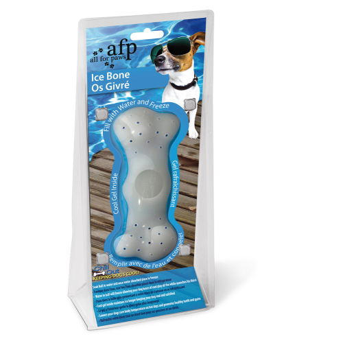 צעצוע לכלבים עצם פלסטיק ICE BALL להקפאה של חברת AFP